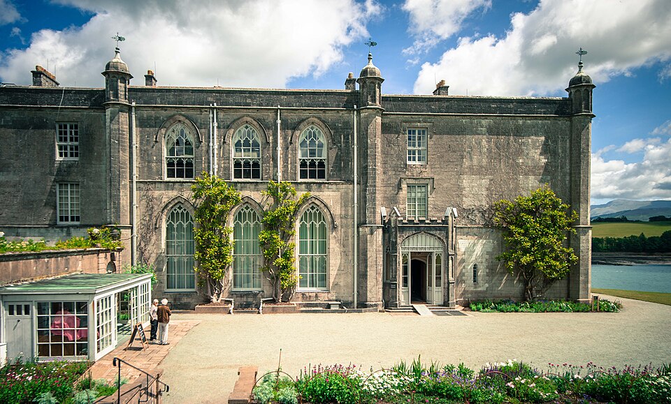 Plas Newydd seen from the approach — the house's facade facing toward the Menai Strait.